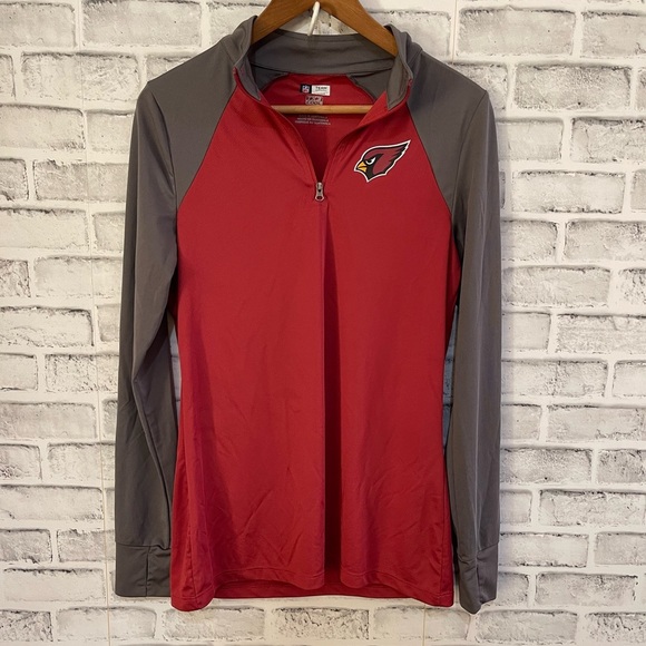 Women’s Arizona Cardinals NFL 1/4 zip red/gray pullover Size Large - Picture 1 of 4